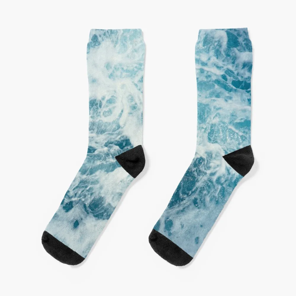 Sea Waves in the Ocean Socks Antiskid soccer socks summer Ladies Socks Men's