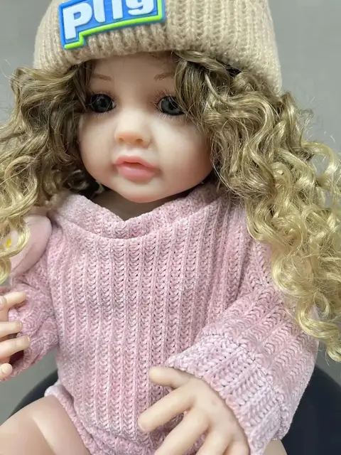 リボーンドール⭐️青いドレスの人形とティアラ 55 センチメートル 22