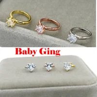 Chic Infant Baby Angel Crystal Rings Photography Props Baby Cupid Cosplay Cute Rhinestone Shining Rings For 0-3 weeks Newborn 1