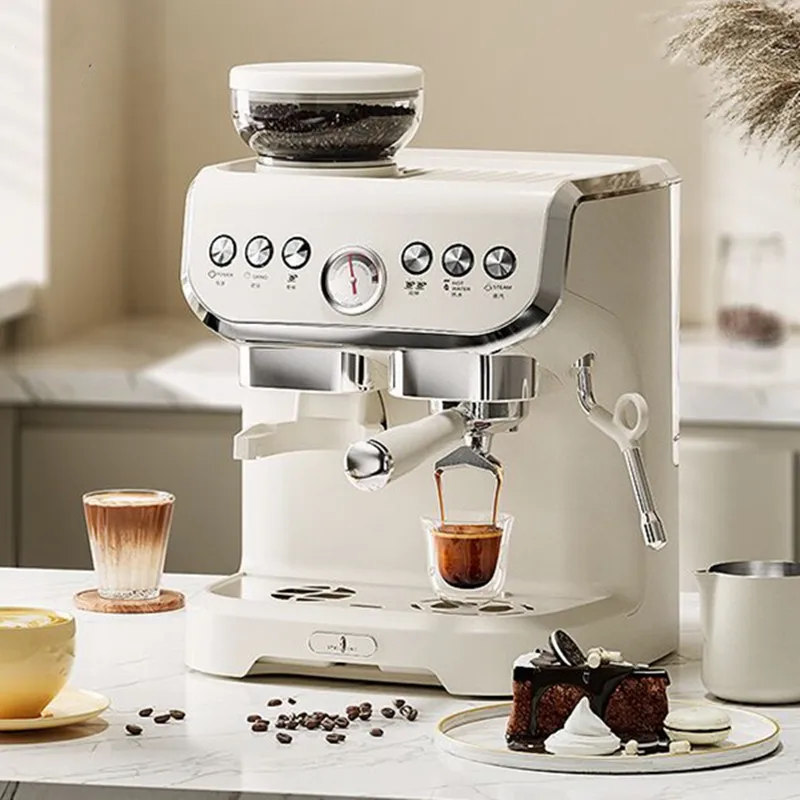 Machine à café expresso électrique italienne semi-automatique, moulin à  café, cappuccino, mousseur à lait, 20 bars - AliExpress