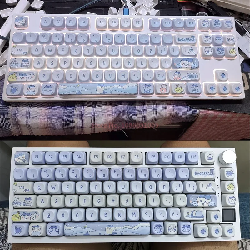 Chiikawa Creative Kawaii Key Caps MOA With 95keys 132keys Customized Sublimation Cartoon Accessories For Mechanical Keyboard - Image 6