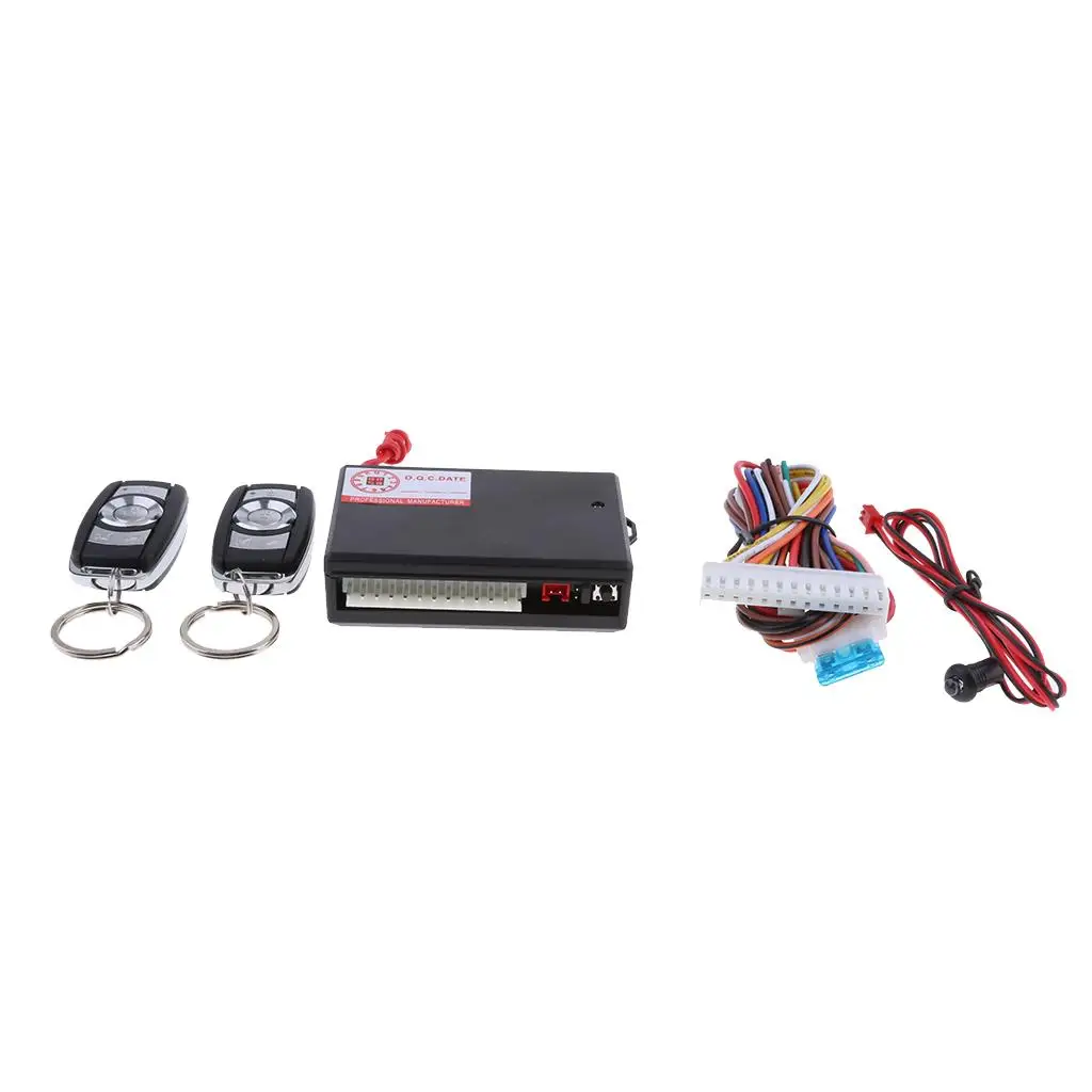 12V Car Remote Control Central Kit Door Locking Keyless Entry System Car Alarms(Includes Two 5-Button Remotes)