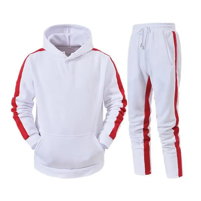 New Hooded Sweatshirt Pullover Casual Couple Jacket Striped Hooded Training Suit Sport Shoes And Bag Set From China Mainland
