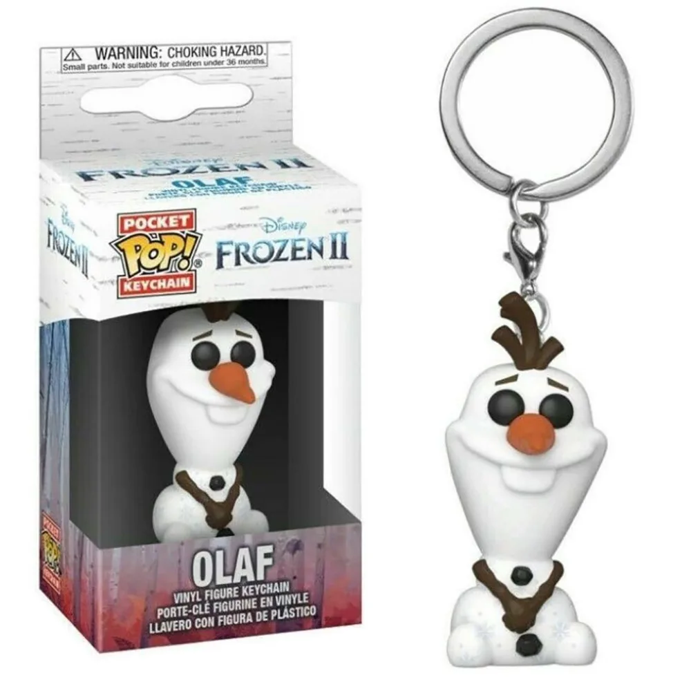 FUNKO POP Anime Frozen Popular Princess Elsa Anna Model Keychain Girl Funny Backpack Pendant Christmas Collection Gifts Keychain 3