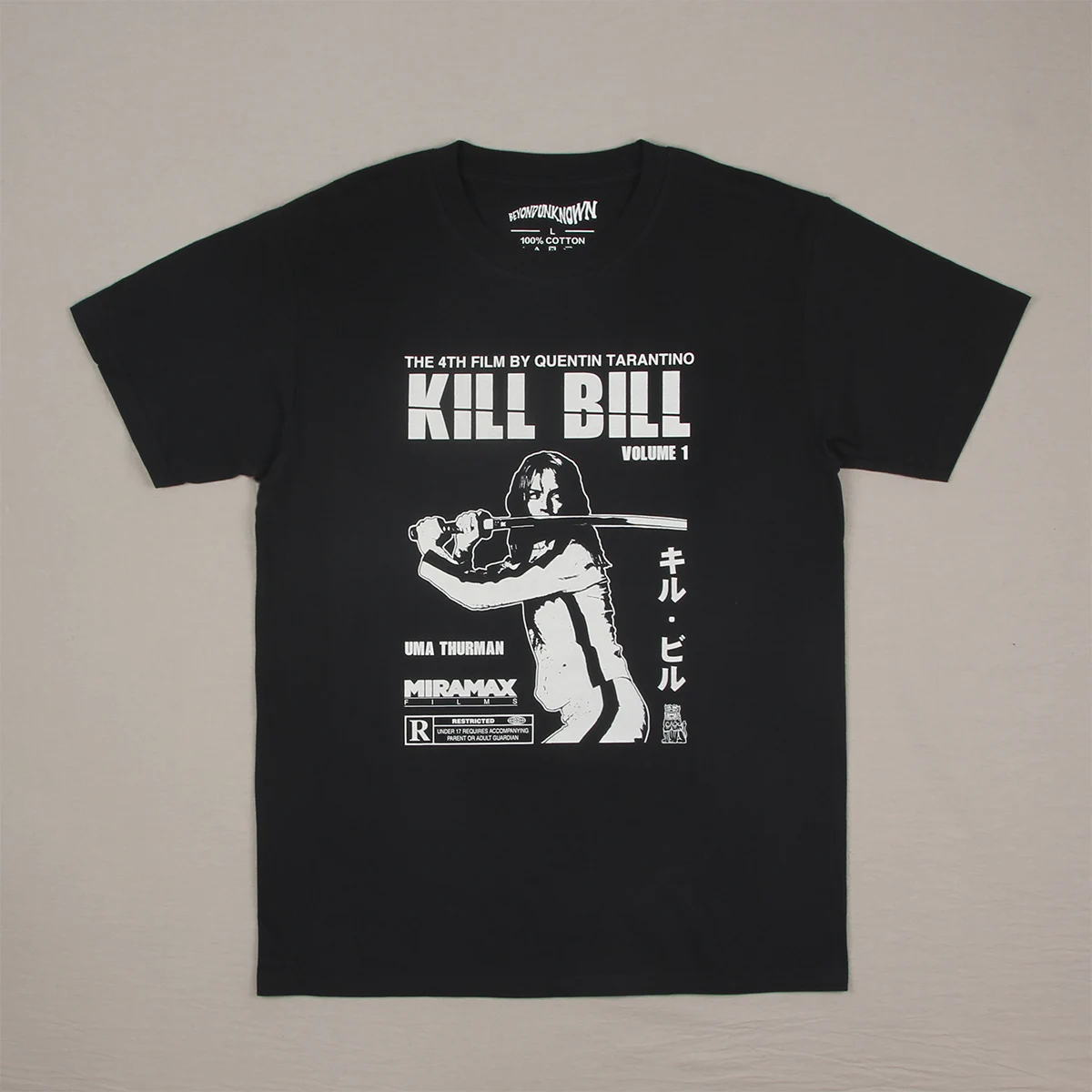 Фото Футболка KILL BILL, VOL1, Квентин, Тарантино, Uma, Турман, леди, снежинки, фильм, хлопковая, черная футболка №4