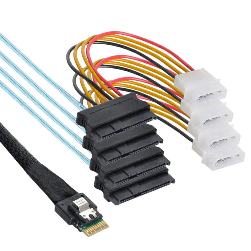 

Прочный Mini Slimsas SFF-8654 4I до 8482 с кабелем питания для сервера