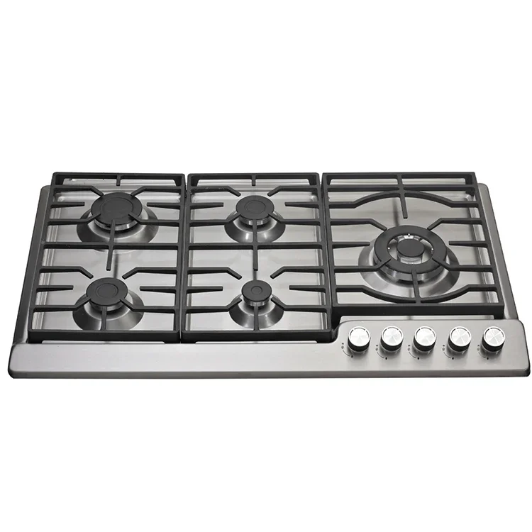 5 Burns 4 Burns Gas Stove Built In Hob Stove Home Appliances With Safety