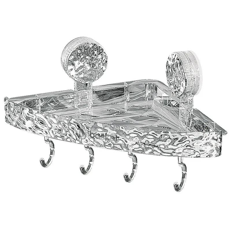 Bathroom Storage Rack Bathroom Suction Cup Triangle Storage Rack Without Punching Wall-mounted Shelf Bathroom Toilet Washbasin Corner Storage Rack