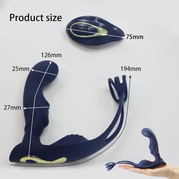 Anal Vibrator Butt Plug Male Prostate Massager Anus Vagina Stimulator Penis Cock Ring Sex Toys For Men Couples 6