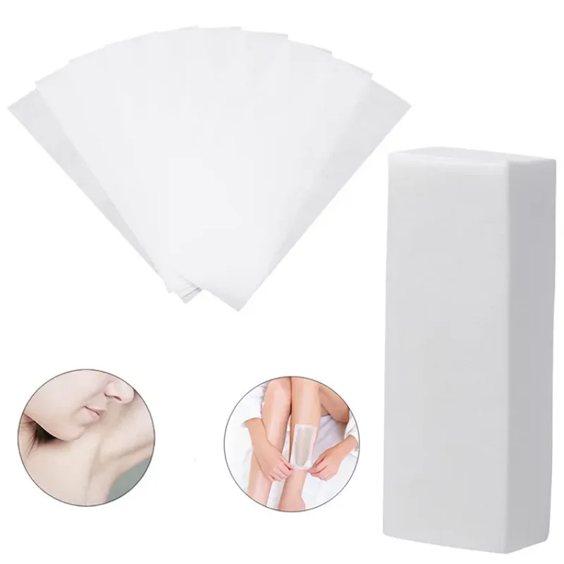 100Pcs Professional Hair Removal Waxing Strips Non-woven Fabric Waxing Papers Depilatory Beauty Tool For Leg Hairs Removal depilatory wax strips,hair removal wax,hair removal wax paper