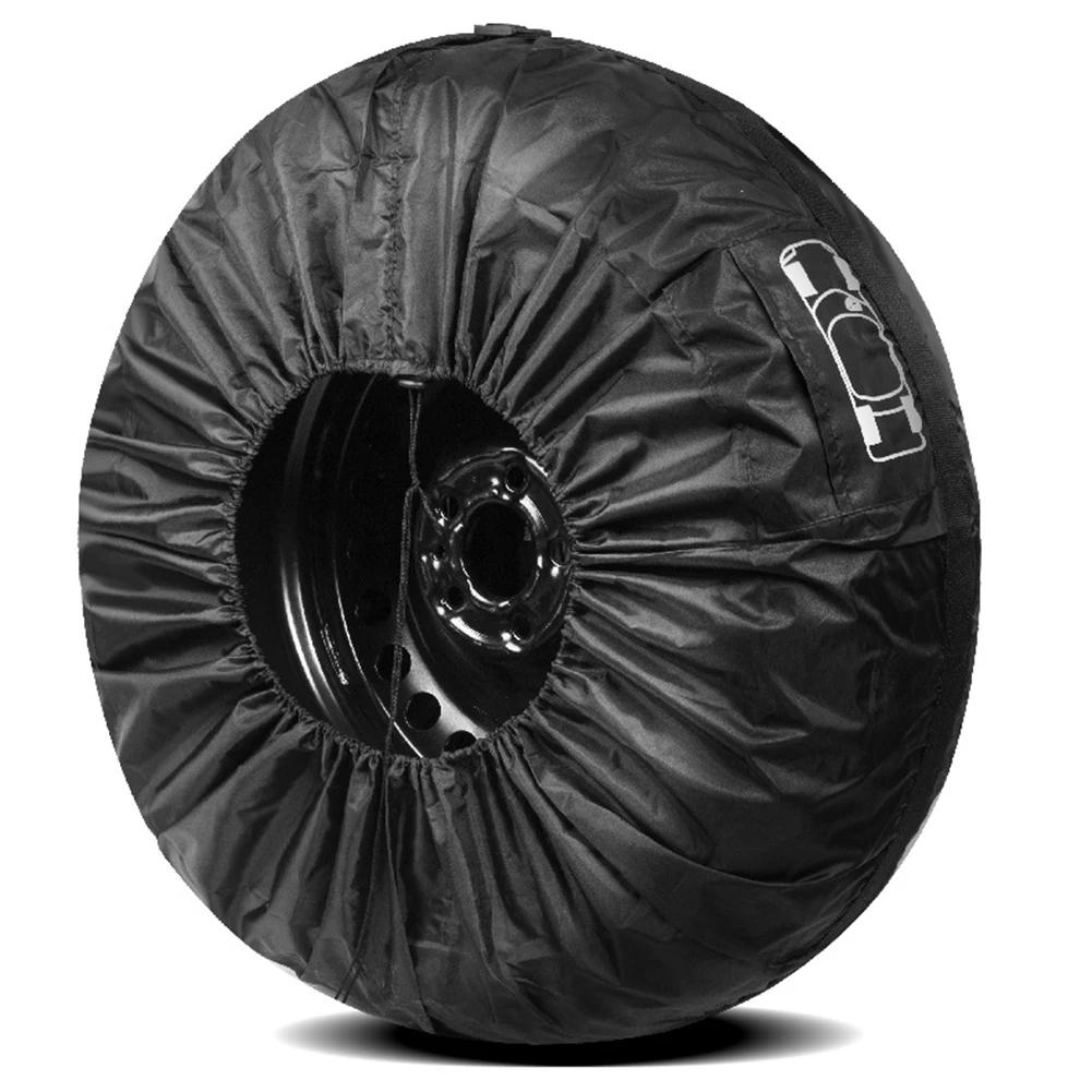 Copertura Per Ruota Di Scorta XXL - Borsa Portaruota Impermeabile In Tessuto Texfill 120 - Colore Nero