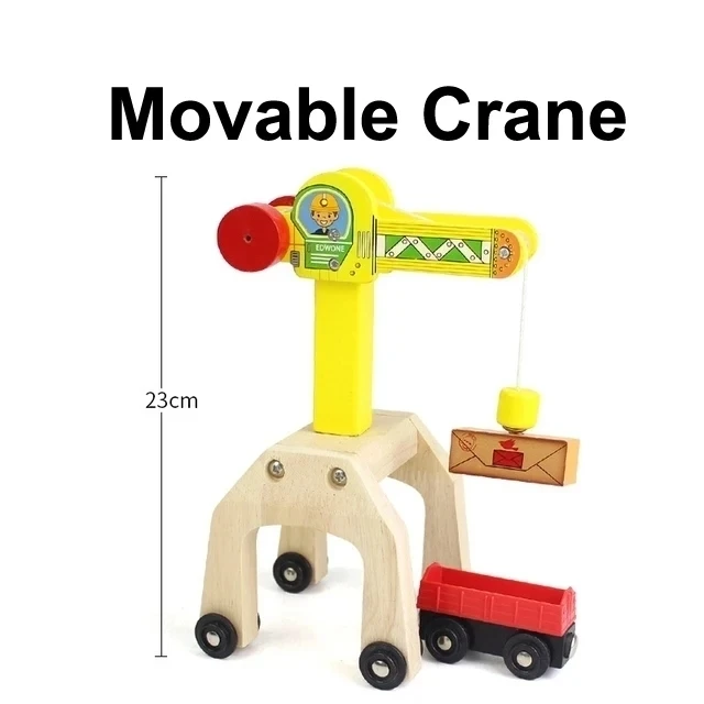 Wooden Railway Track Accessories Set with Bridge and Tunnel