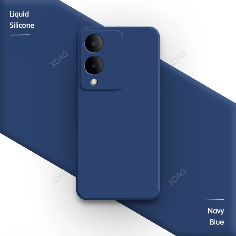 Original Liquid Silicone Soft Phone Case with Camera Protection - Fashionable Simple Back Cover