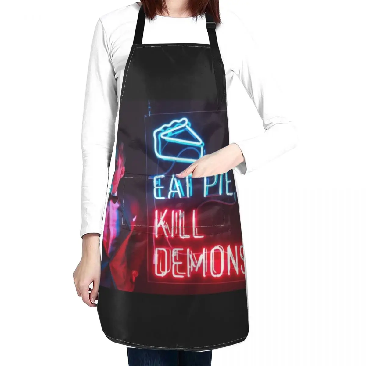 

Eat pie, kill demons. Apron Aprons For Women Apron Women Apron Women's manicurist apron