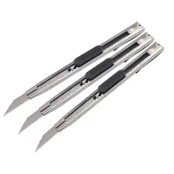 3 pcs stainless steel art knife small portable office supplies paper cutter student stationery hand tool