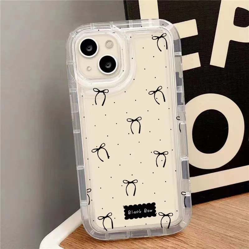 Charming Love Heart Bowknot Air Bag Phone Case Cover