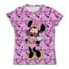 Kids Short Sleeve T-shirt Minnie Mouse Print Children Top Girls Birthday T Shirts Boys' Clothing Casual O-Neck Shirt for Child 4