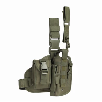 Tactical Leg Gun Holster Outdoor Multi-function Camouflage Bag Tied Leg Pistol Protective Cover Phone Pocket Hunting Gear 2