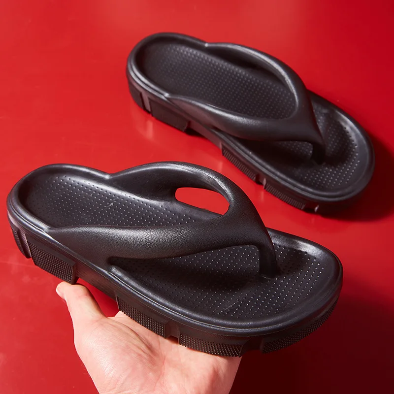 Soft Eva Flip Flops Women Summer 2022 Thick Platform Clip Toe Sandals Woman  Non-slip Bathroom Cloud Slippers Home Slides