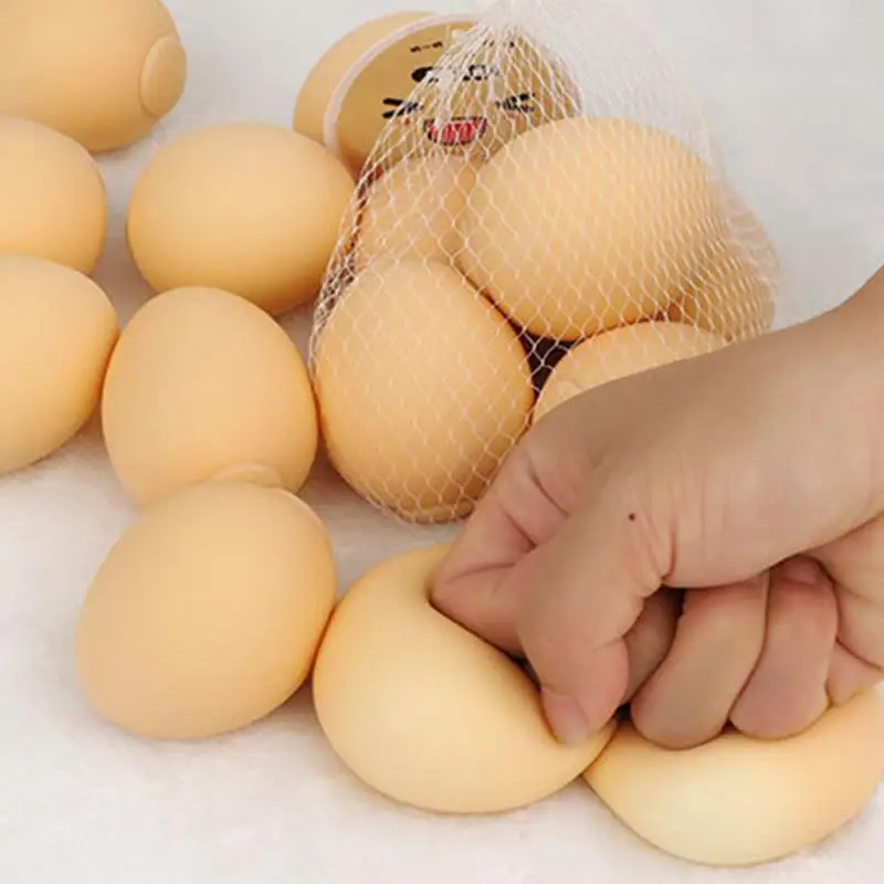 빠른 리바운드 감압 공, 계란 모조 식품 장난감, 장난감 색상, 1 5 개, 5 팩