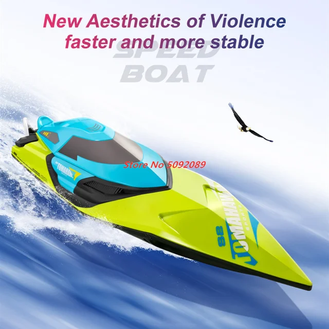 80KM/H High Speed 50CM Large SpeedBoat 200M RC Ship Boat Rowing Speedboat Waterproof Capsize Reset Racing Boat Boy Gift Water To 3
