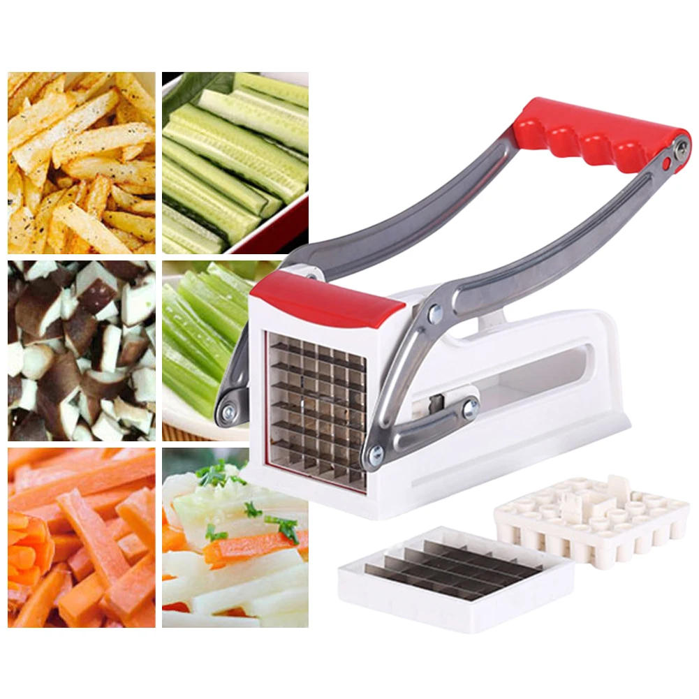 Kitchen Manual Vegetable Cutter Stainless Steel Potato Slicer Potato Cutter French Fries Machine Home Kitchen Gadgets vegetable slicer french fry cutter