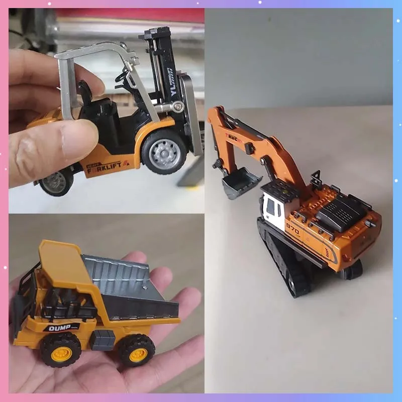 Mini Voiture RC 1:64 2.4G - Chariot Élévateur, Excavatrice, Camion de Chantier