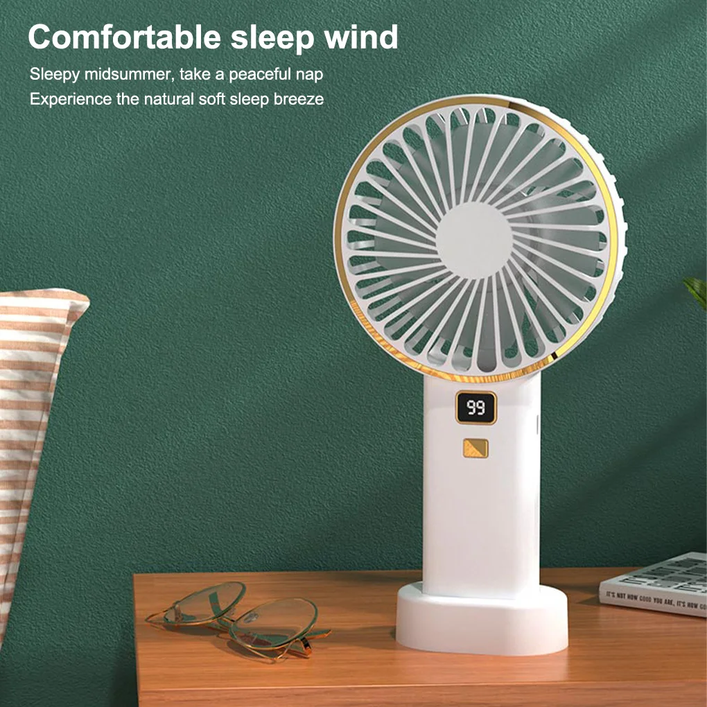 mini ventilador portatil portatil usb recarregavel display 04