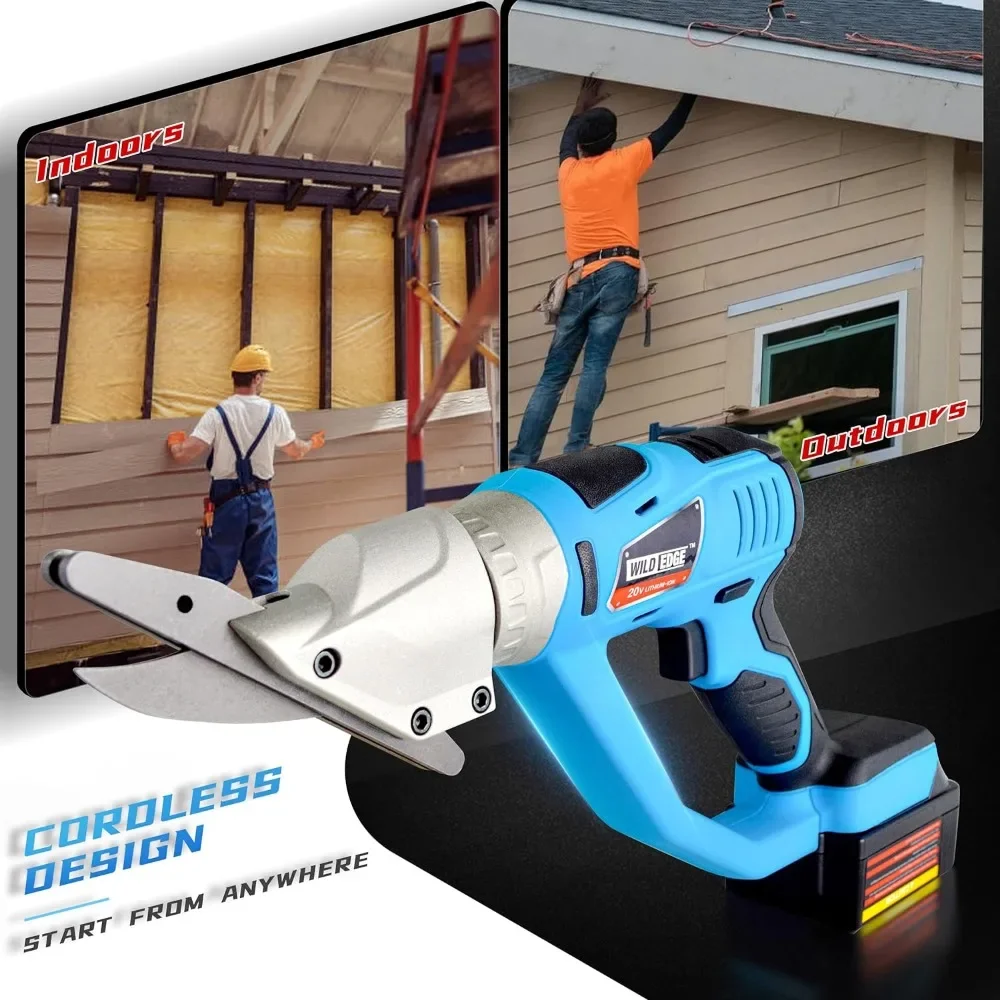 Wild Edge Cordless Cement Board Cutter, 20V Max Battery Powered Hardie Board Cutter Fiber Cement, Tile Board, Backerboard