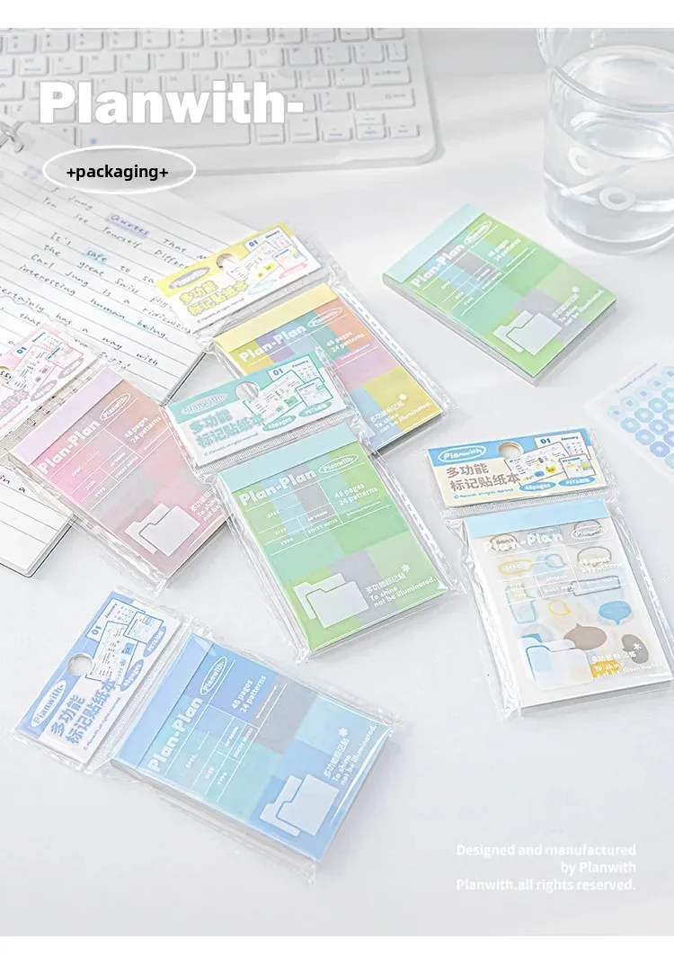 Muilti-Functional Stickers&Memo Note Pad Book Journal Scrapbook Mark Sticker School Stationery