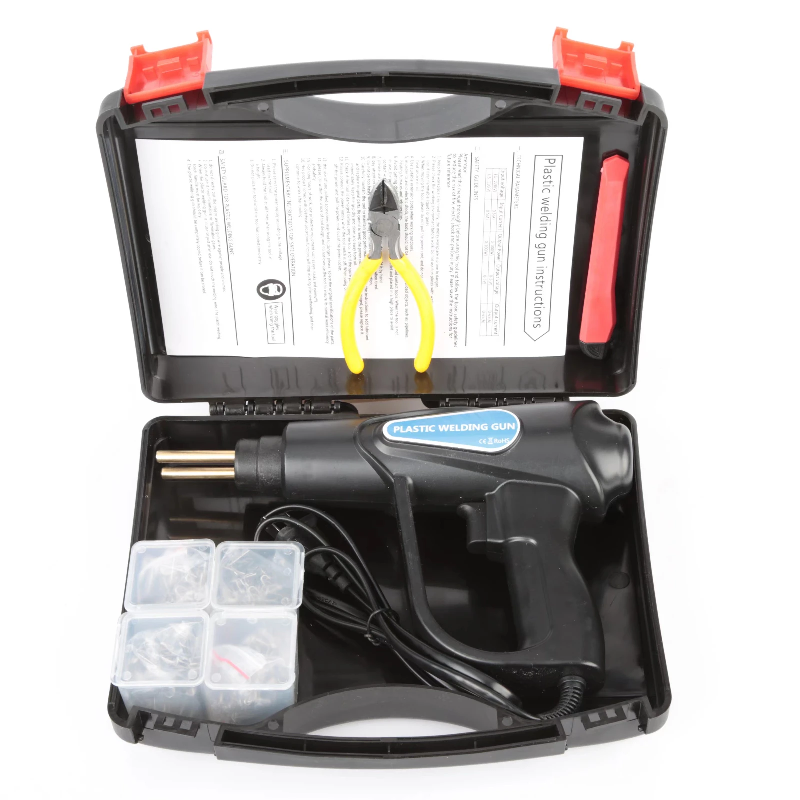 

HOT Plastic Welder Heat Gun Hot Stapler Plastic Welding Machine Bumper Soldering Iron Staples Bumper Repair Car Tools Kit