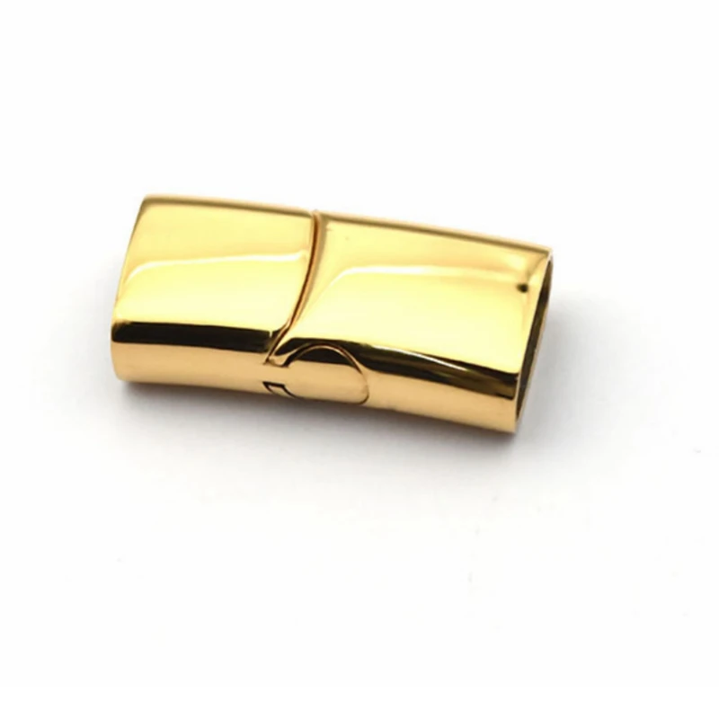 10pcs 스테인레스 스틸 마그네틱 Clasps 구멍 12*6mm 8*4mm 10*5mm 가죽 코드 팔찌 자석 버클 Diy 쥬얼리 걸쇠 만들기