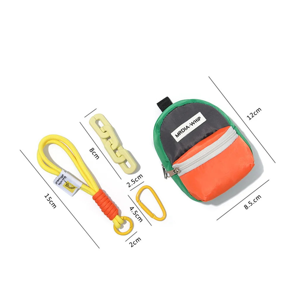 Kawaii Macaron Color Mini Coin Purse Backpack Pendant Anti Loss Key Chain Wallet Multifunctional Earphone Bag Portable