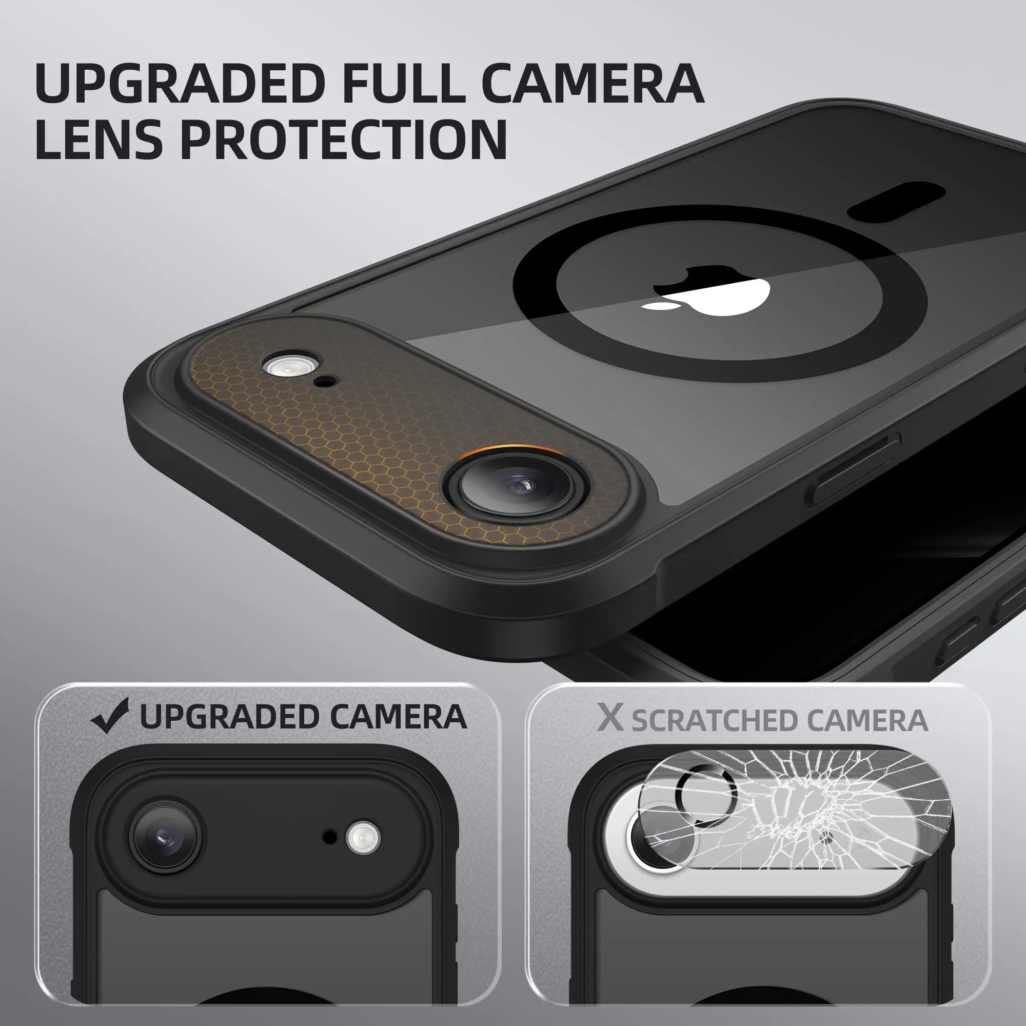 Per la custodia iPhone Air con protezione per lo schermo privacy integrata MagSafe e protezione della fotocamera Custodia per telefono trasparente antiurto per tutto il corpo - immagine 4