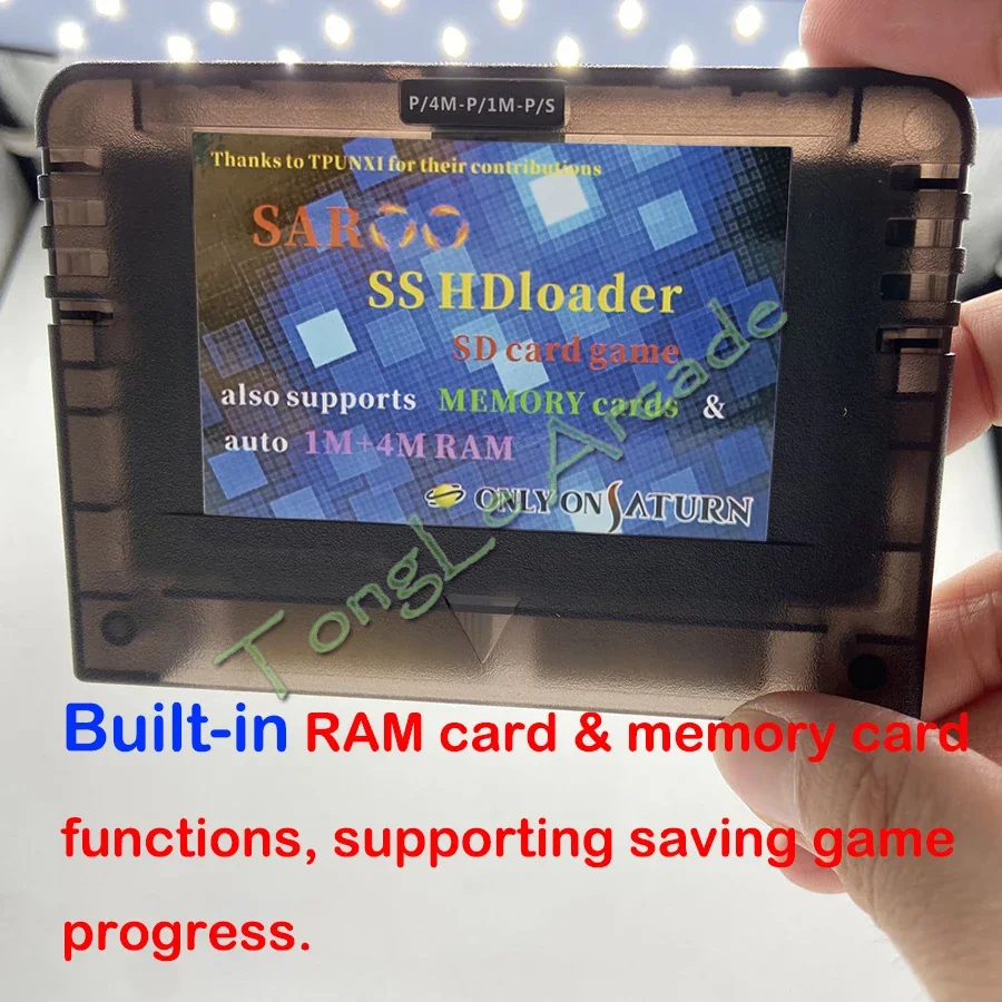 Game Reader SAROO HDLoader Cartridge FastReading Support SD TF Memory Card with Games Plug & Play for Saturn Console