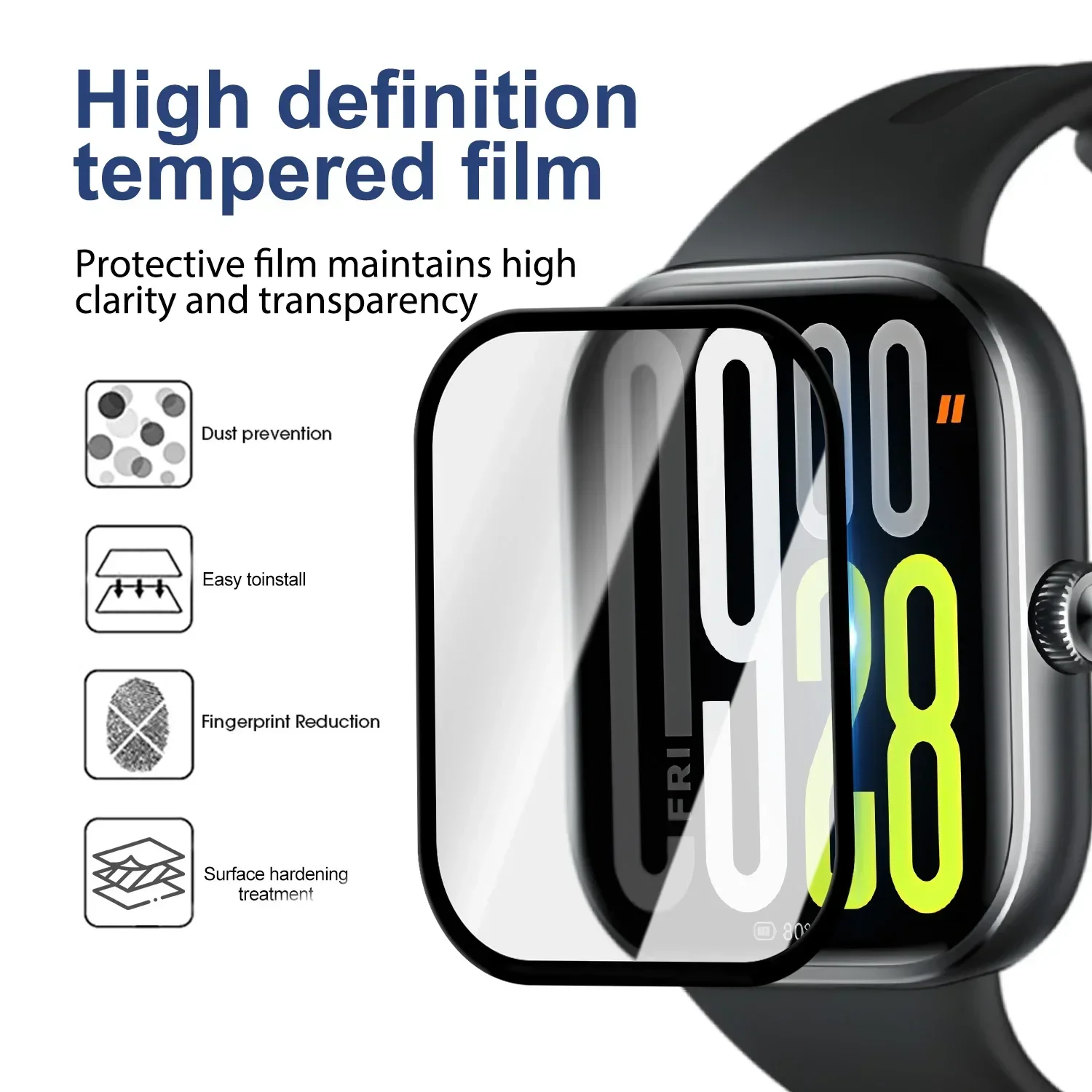 Premium Full Coverage Screen Protector Film for Smartwatch – Enhanced Protection for Your Device
