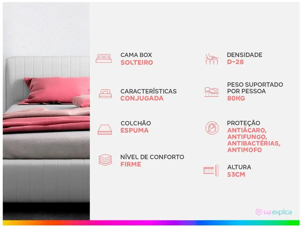 Cama Box Solteiro Aiam Colchões Conjugada 2