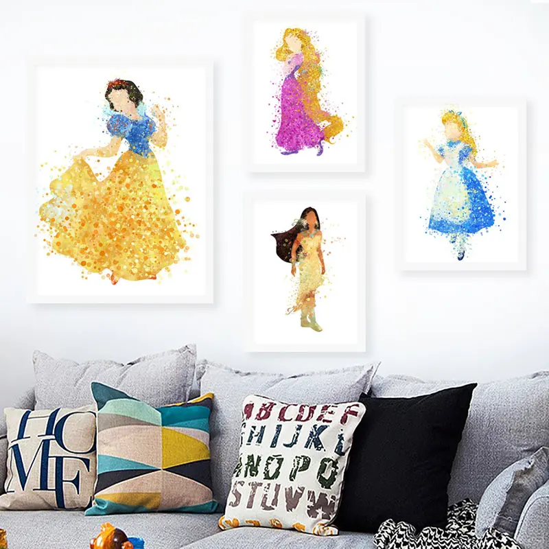 

Disney, мультфильм, дневной цвет, белая крафт-бумага, стена, Белоснежка, картина для дома, фреска, украшение для детской спальни
