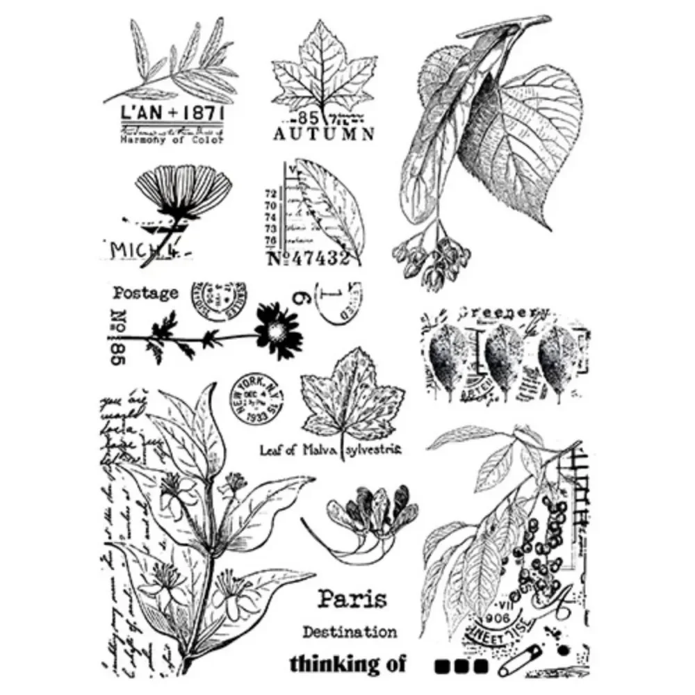 Plant Sunflower Mushroom Clear Seal Silicone Stamps 15*20cm for Album Scrapbooking Label Craft Supplies