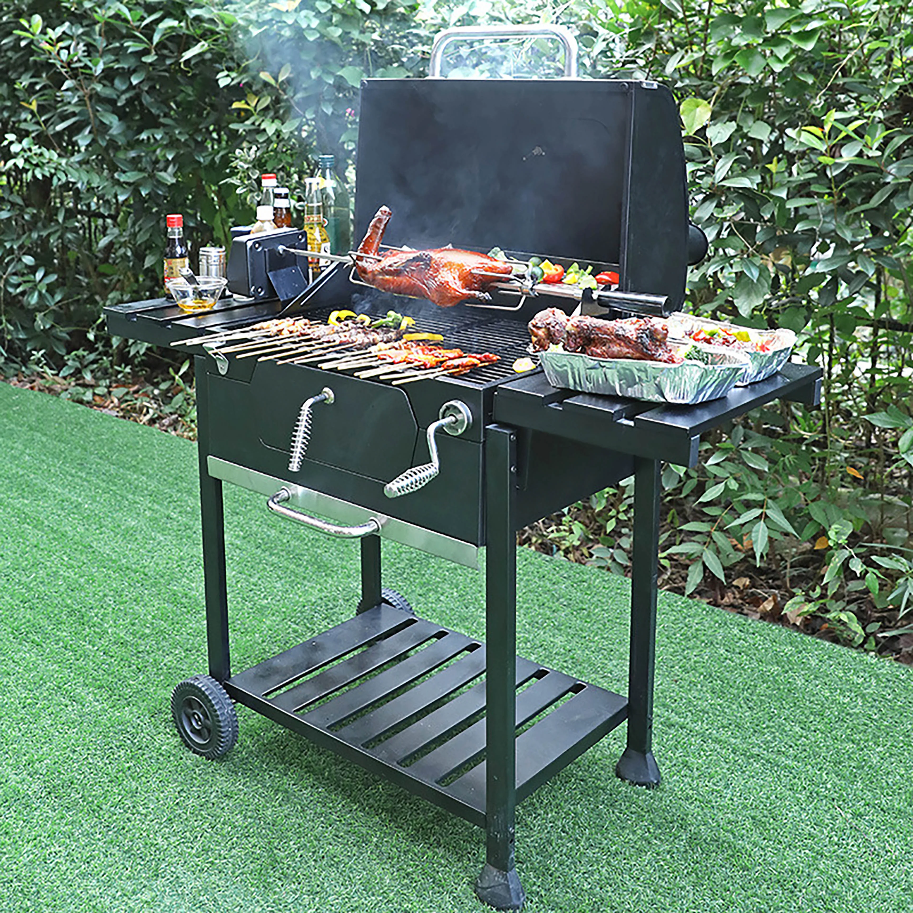 Outdoor Garden Camping Party Grill Iron BBQ Oven Folding Portable BBQ Barbecue Grills