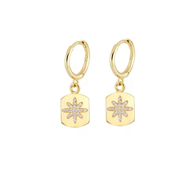 A Pair 925 Silve Gold Color Copper Colorful Rainbow Hoops Earring For Women Demon Eye Gift Smile Face Jewelry Crown Earrings W0404-Y