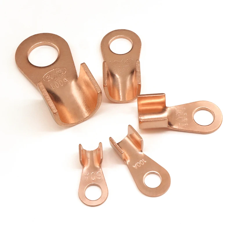 Terminal Connector Terminals OT 3/5/10/20/30/40/50/60/100A Splice Wire Dia Bare Copper Nose O Shape Crimp Naked Battery Cable Connector Open Lug