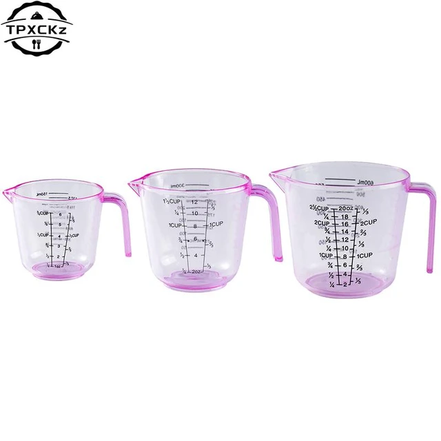 uxcell Plastic Kitchen Bakery Water Liquid Measuring Cup 300ml Clear Blue