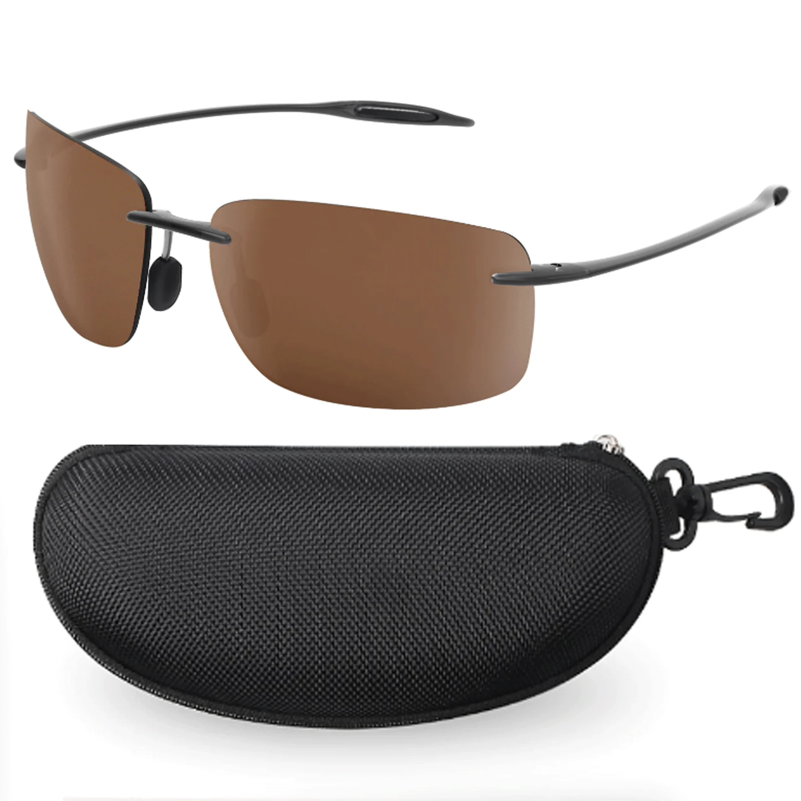 MAXJULI Polarisierte Klassische Sport Randlose Sonnenbrille Männer Angeln Fahren Männlich Rechteck Ultraleicht Rahmen Sonnenbrille UV400 MJ8009 – Detail 17