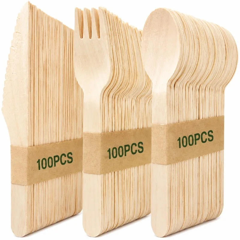 Eco-Friendly Biodegradable Wooden Utensil Set