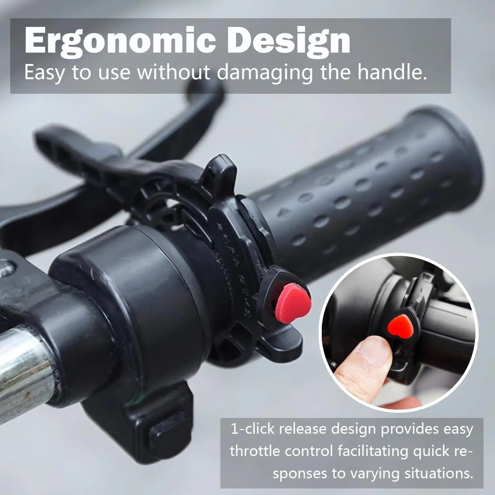 Durable Black Motorcycle Throttle Cruise Control with Easy Installation