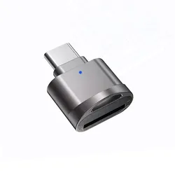 Universal Mini Metal USB - C SD and Memory Card Reader (GRAY)