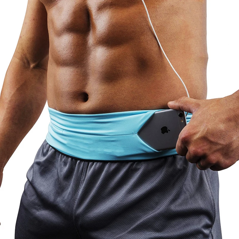 High Elastic Sports Running Waist Bag Four-port Belt Pack Marathon Outdoor Fitness Yoga Belly Bag Anti-theft Mobile Phone Bag 2
