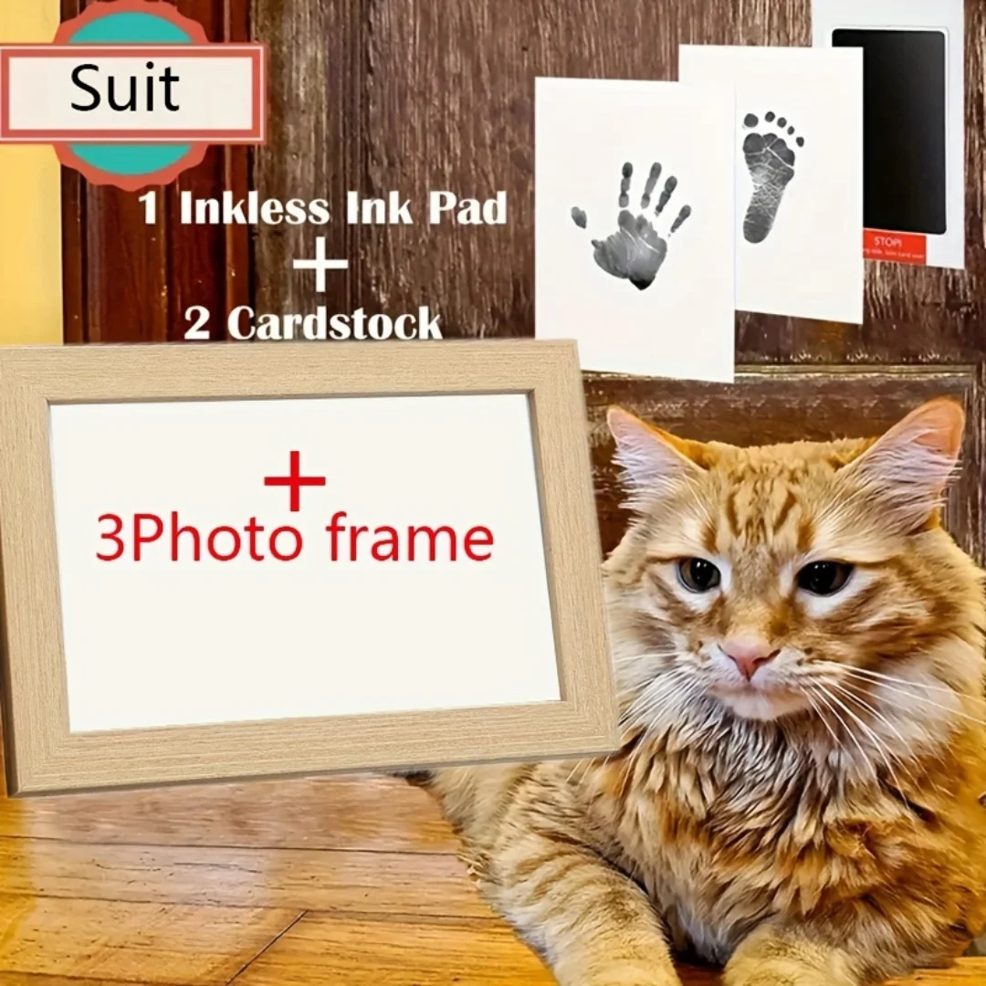 Foot Print Footprint Printing Table Wash Free Photo Frame Pet Memorial Non Touch Printing Oil Inkpad For Art