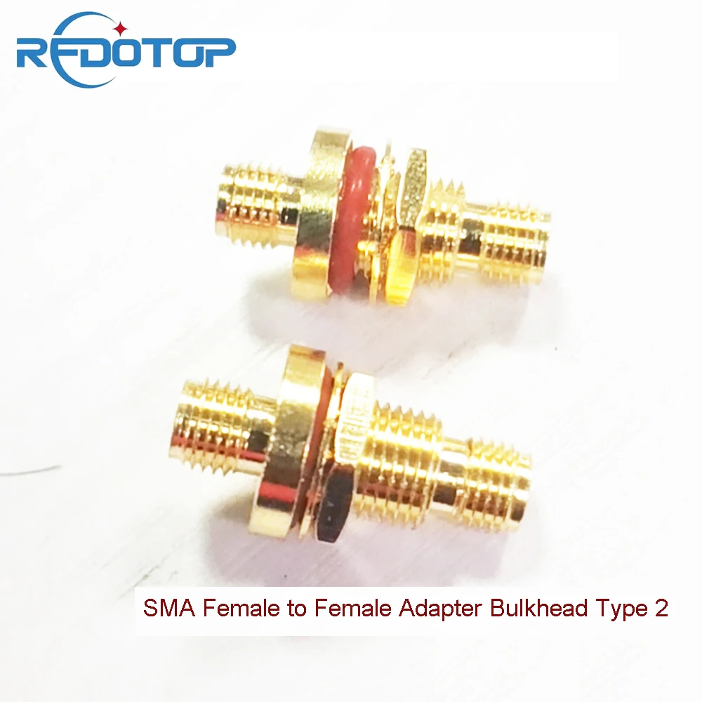 

100PCS Waterproof RFDOTOP SMA Female Jack to SMA Female Jack Adapter Bulkhead Type Straight for RF Coaxial Adapter Wholesales
